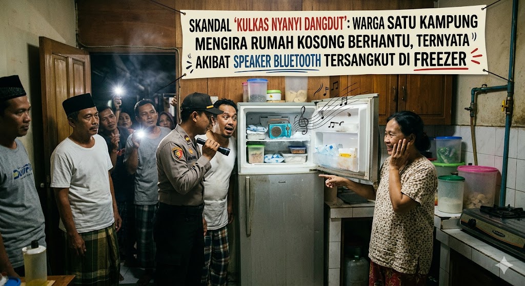 Skandal 'Kulkas Nyanyi Dangdut': Warga Satu Kampung Mengira Rumah Kosong Berhantu, Ternyata Akibat Speaker Bluetooth Tersangkut di Freezer